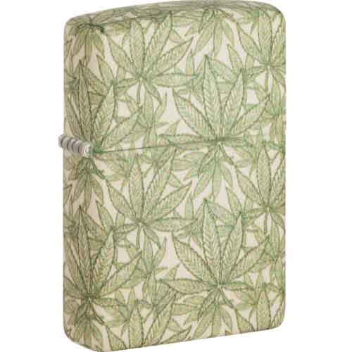 Zippo Feuerzeug color 540° Cannabis Leaf 