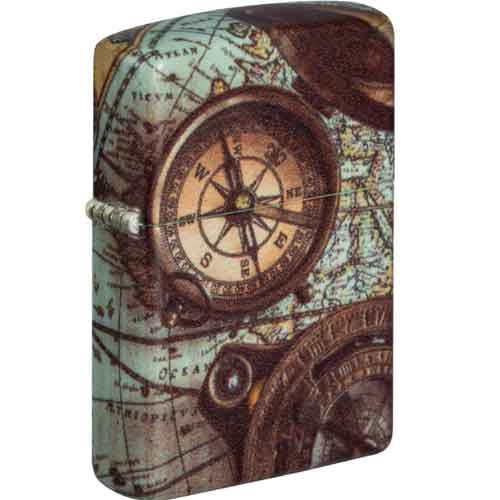 Zippo Feuerzeug color 540° Compass World Map Zippo Feuerzeug color 540° Compass World Map
