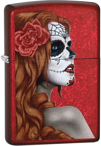 Zippo Feuerzeug Day of Dead Girl Rot Zippo Feuerzeug Day of Dead Girl Rot