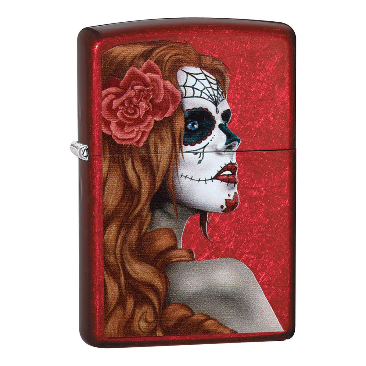 Zippo Feuerzeug Day of Dead Girl Rot Zippo Feuerzeug Day of Dead Girl Rot