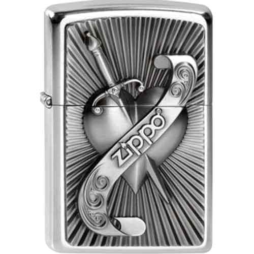 Zippo Feuerzeug Design Schwert und Herz Zippo Feuerzeug Design Schwert und Herz
