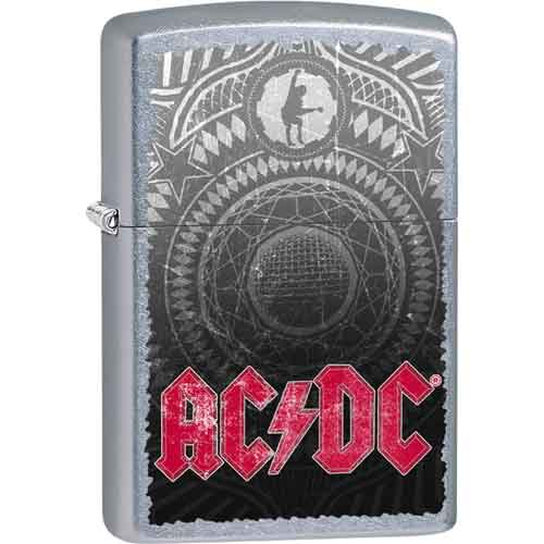 Zippo Feuerzeug Design street chrom color AC/DC Zippo Feuerzeug Design street chrom color AC/DC