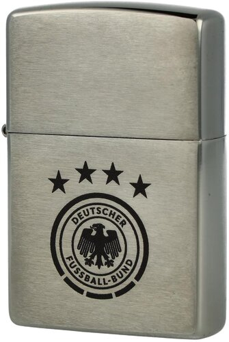 Zippo Feuerzeug DFB Logo chrom brushed Zippo Feuerzeug DFB Logo chrom brushed