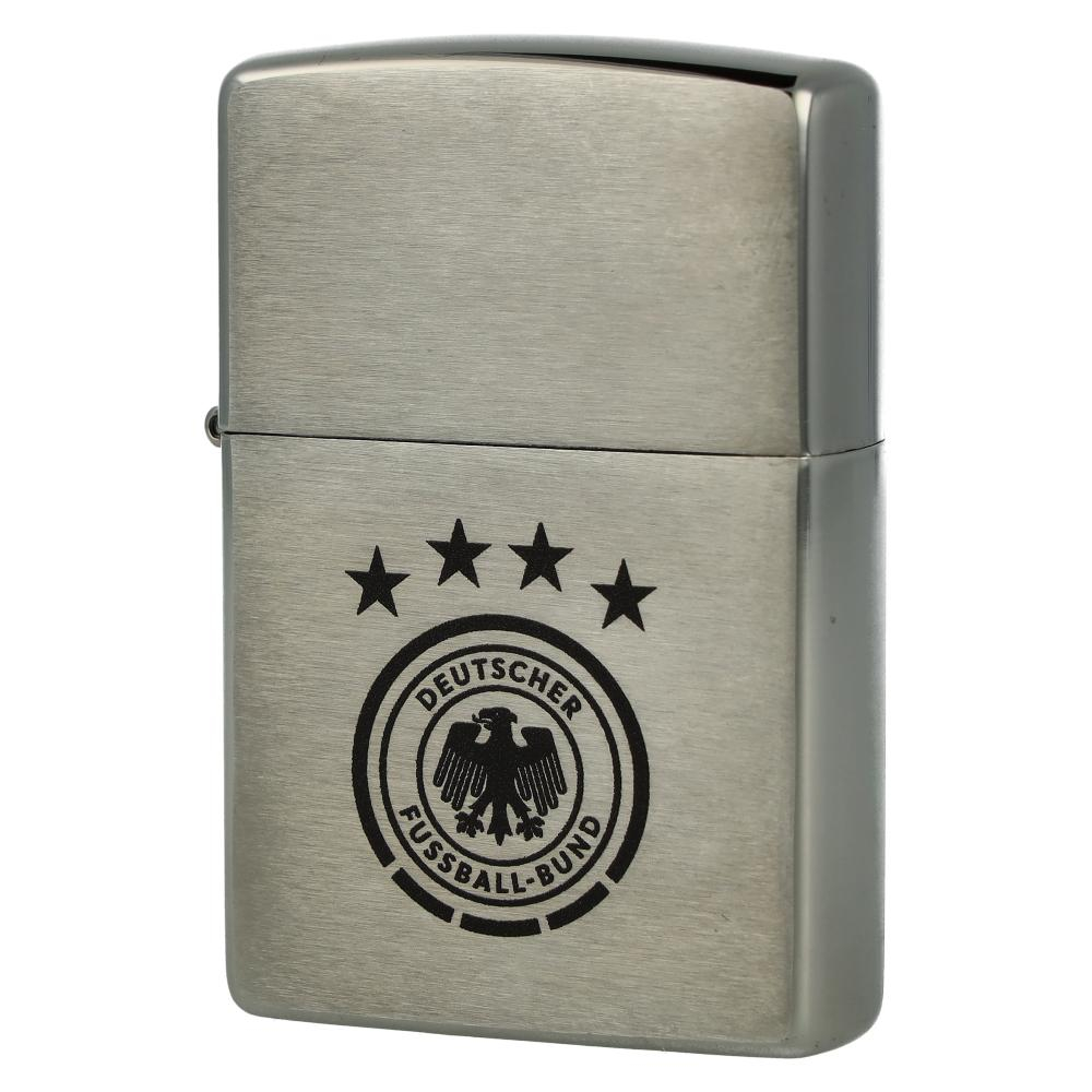 Zippo Feuerzeug DFB Logo chrom brushed Zippo Feuerzeug DFB Logo chrom brushed
