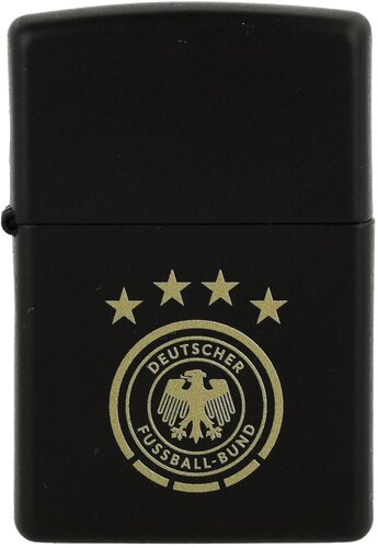 Zippo Feuerzeug DFB Logo schwarz matt Zippo Feuerzeug DFB Logo schwarz matt