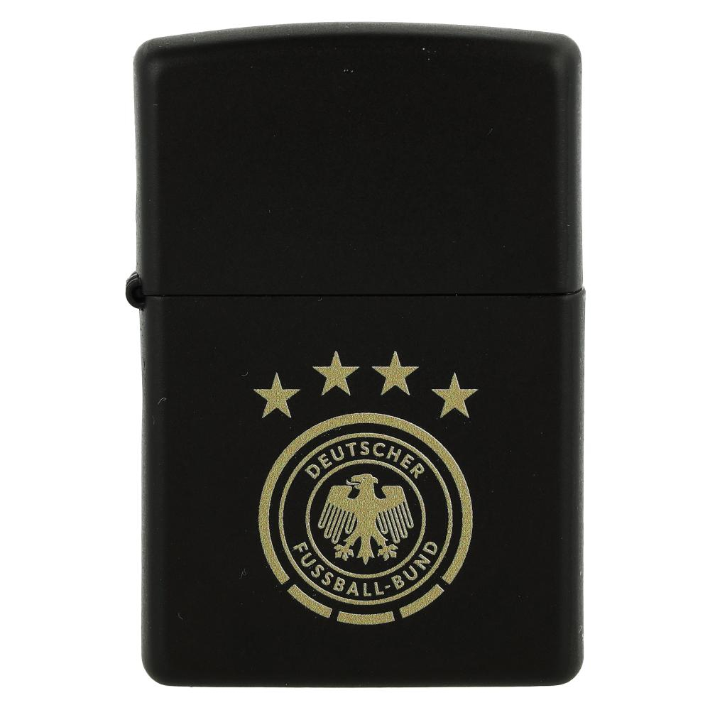 Zippo Feuerzeug DFB Logo schwarz matt Zippo Feuerzeug DFB Logo schwarz matt