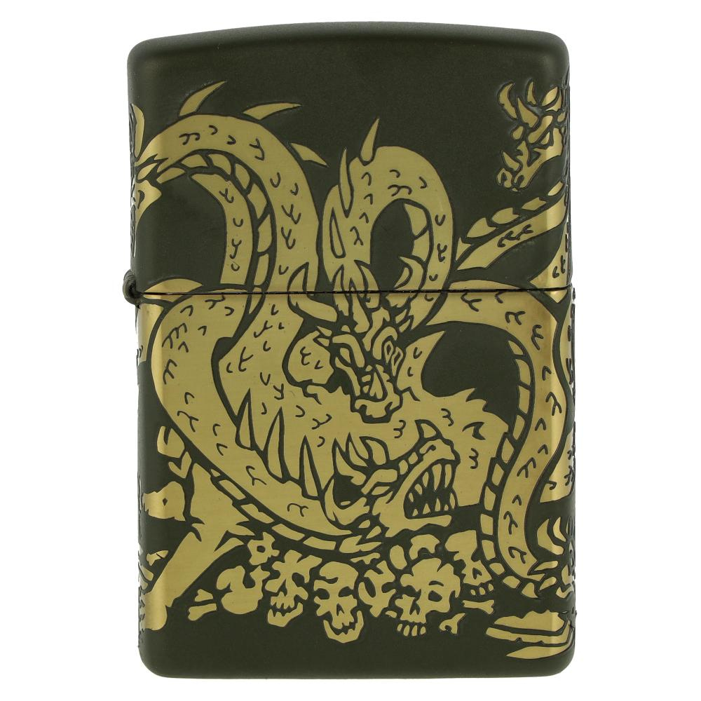 Zippo Feuerzeug Dragon grün matt Zippo Feuerzeug Dragon grün matt