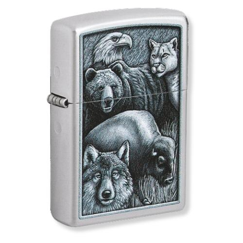 Zippo Feuerzeug Fierce Animals satiniert 60007213 Zippo Feuerzeug Fierce Animals satiniert 60007213