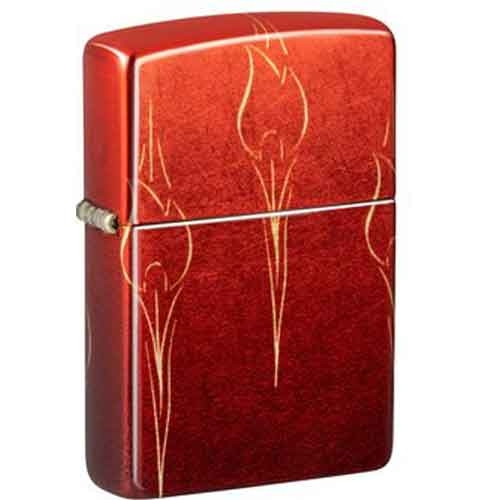 Zippo Feuerzeug Flower Flames Tumbled Brass Fusion Zippo Feuerzeug Flower Flames Tumbled Brass Fusion