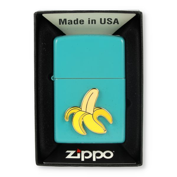 Zippo Feuerzeug Foodie Banana Flat Turquoise