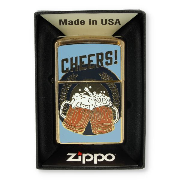 Zippo Feuerzeug Foodie Beeer Messing gebürstet