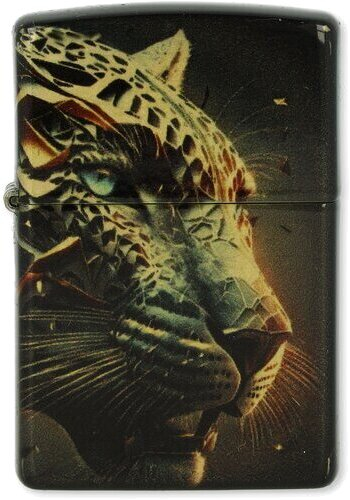 Zippo Feuerzeug Futuristic Panther Design 540 Trumbled Brass