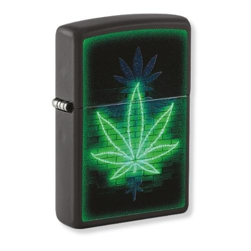 Zippo Feuerzeug Glowing Leaf schwarz matt 60007212 Zippo Feuerzeug Glowing Leaf schwarz matt 60007212