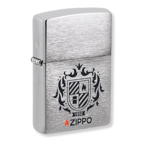 Zippo Feuerzeug Heraldic Crest chrom gebürstet 60007303 Zippo Feuerzeug Heraldic Crest chrom gebürstet 60007303