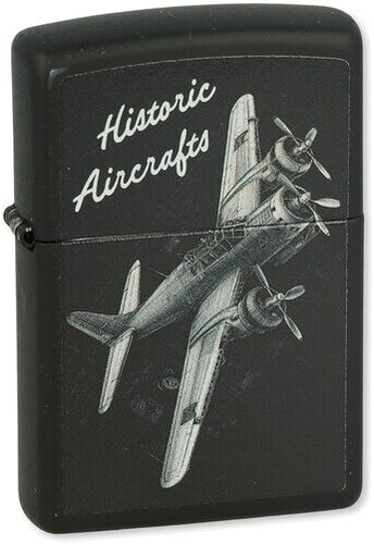 Zippo Feuerzeug Historic Aircrafts Design Black Matte