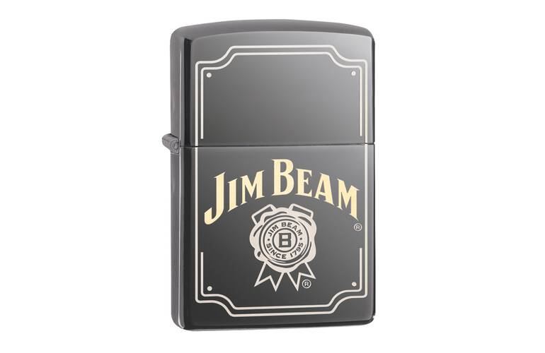 Zippo Feuerzeug Jim Beam Logo Two Tone Zippo Feuerzeug Jim Beam Logo Two Tone