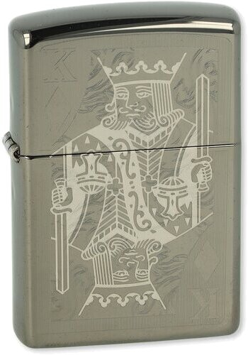 Zippo Feuerzeug Kings of Diamonds Design 2 Black Ice