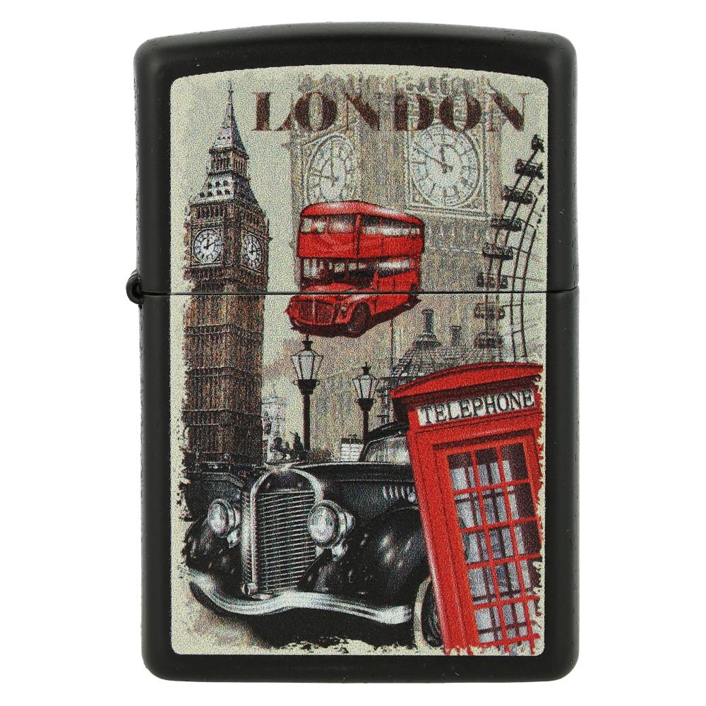 Zippo Feuerzeug London schwarz matt Zippo Feuerzeug London schwarz matt