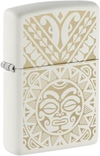 Zippo Feuerzeug Maori Tattoo Weiß gelasert Zippo Feuerzeug Maori Tattoo Weiß gelasert
