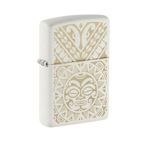 Zippo Feuerzeug Maori Tattoo Weiß gelasert Zippo Feuerzeug Maori Tattoo Weiß gelasert
