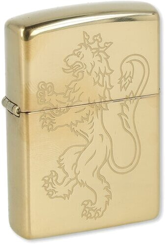 Zippo Feuerzeug Medieval Lion Design High Polish Brass