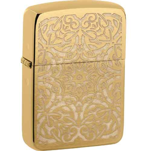 Zippo Feuerzeug messing gebürstet graviert 1941 Ornament Zippo Feuerzeug messing gebürstet graviert 1941 Ornament