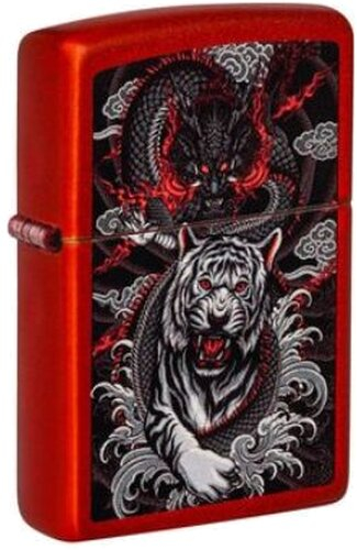 Zippo Feuerzeug Metallic Red color Dragon Tiger