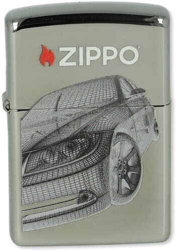 Zippo Feuerzeug Modern Car Design 2 High Polish Chrome