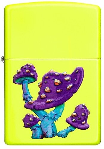 Zippo Feuerzeug Mushroom Pilz Neongelb
