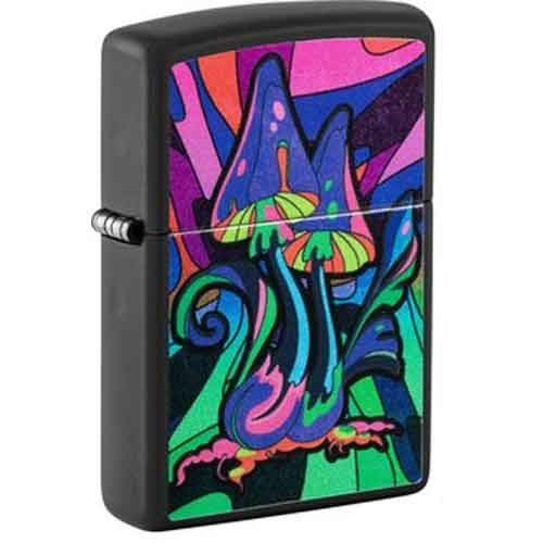 Zippo Feuerzeug Mushrooms schwarz Zippo Feuerzeug Mushrooms schwarz