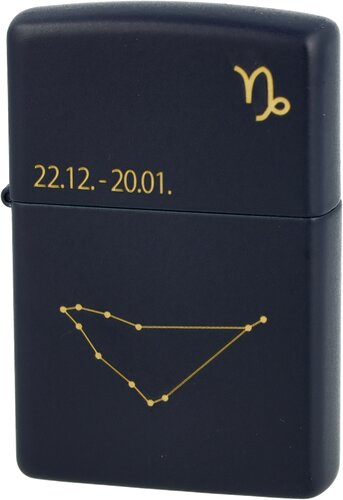 Zippo Feuerzeug Navy Blau matt gelasert Capricorn Zippo Feuerzeug Navy Blau matt gelasert Capricorn
