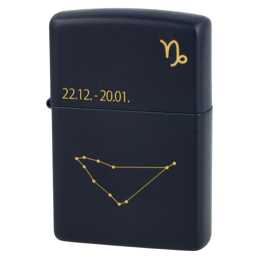 Zippo Feuerzeug Navy Blau matt gelasert Capricorn Zippo Feuerzeug Navy Blau matt gelasert Capricorn