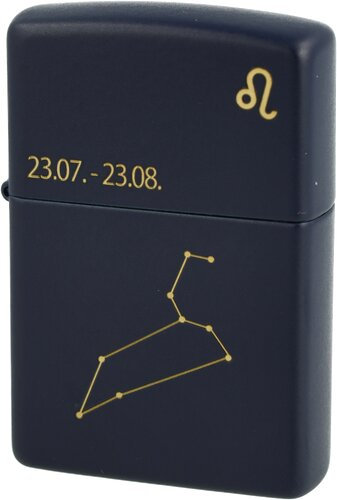 Zippo Feuerzeug Navy Blau matt gelasert Leo Zippo Feuerzeug Navy Blau matt gelasert Leo