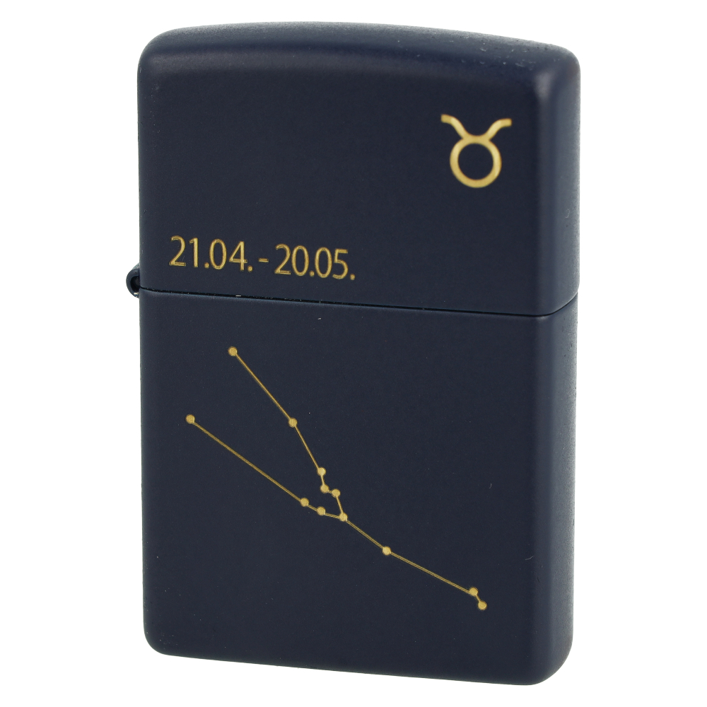 Zippo Feuerzeug Navy Blau matt gelasert Taurus Zippo Feuerzeug Navy Blau matt gelasert Taurus