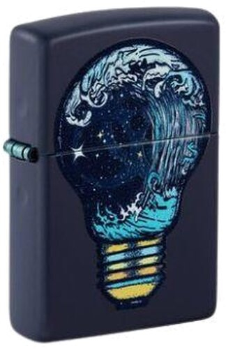 Zippo Feuerzeug Navyblau color Toxid Waves/Bulb Zippo Feuerzeug Navyblau color Toxid Waves/Bulb