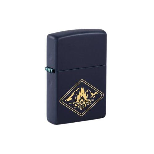 Zippo Feuerzeug Navyblau gelasert Campfire Zippo Feuerzeug Navyblau gelasert Campfire