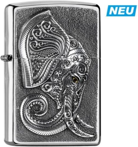 Zippo Feuerzeug Plakette Elephant Head Zippo Feuerzeug Plakette Elephant Head