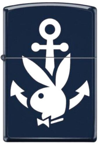 Zippo Feuerzeug Playboy Anchor Navy Blue Color Zippo Feuerzeug Playboy Anchor Navy Blue Color