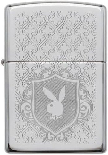 Zippo Feuerzeug Playboy Chrom gelasert