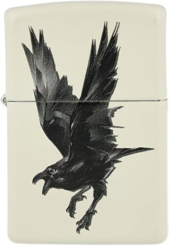Zippo Feuerzeug Raven weiß matt Zippo Feuerzeug Raven weiß matt