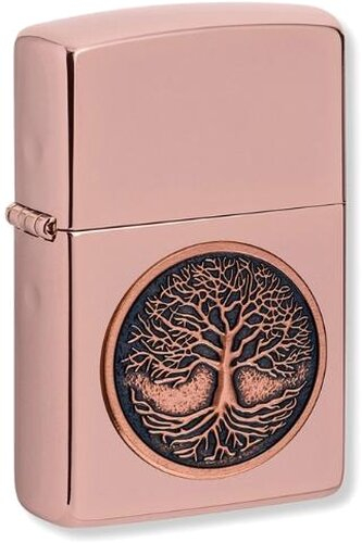 Zippo Feuerzeug Rose Gold Emblem Tree of Life 60005877 Zippo Feuerzeug Rose Gold Emblem Tree of Life 60005877