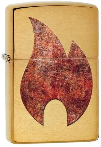 Zippo Feuerzeug Rusty Flame Design Gold Zippo Feuerzeug Rusty Flame Design Gold