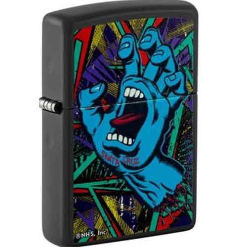 Zippo Feuerzeug Santa Cruz Artist Hand Black Light Zippo Feuerzeug Santa Cruz Artist Hand Black Light