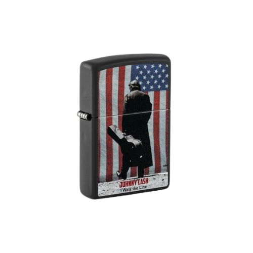 Zippo Feuerzeug Schwarz color Jonny Cash Flag Zippo Feuerzeug Schwarz color Jonny Cash Flag