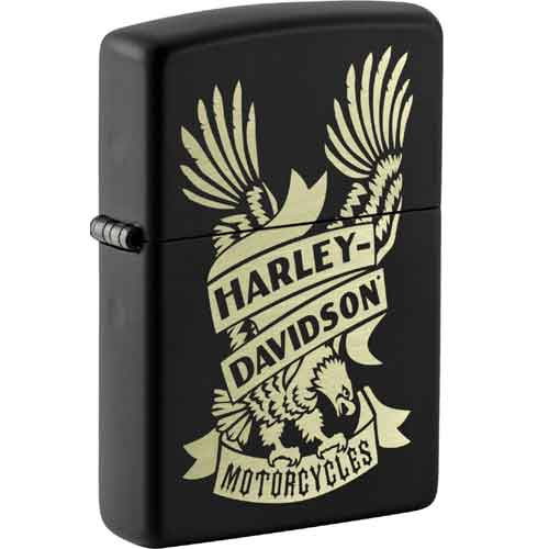 Zippo Feuerzeug schwarz gelasert H.D. Eagle Motorcycle Zippo Feuerzeug schwarz gelasert H.D. Eagle Motorcycle