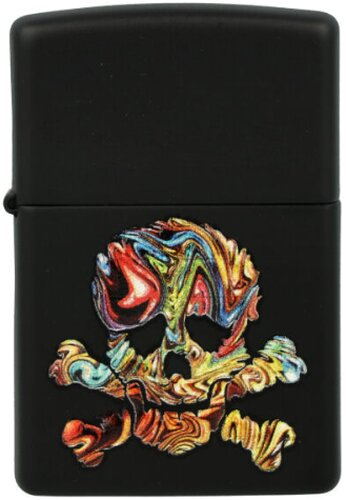 Zippo Feuerzeug Skull Design Schwarz