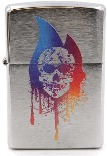 Zippo Feuerzeug Skull Flame