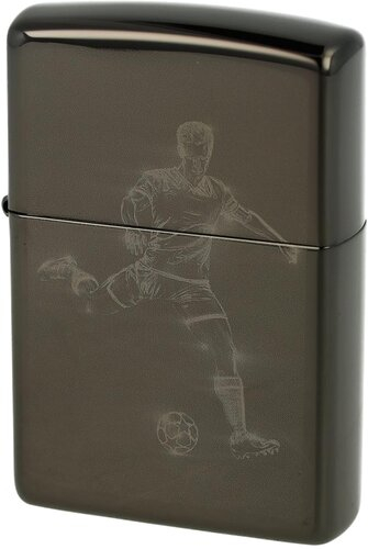 Zippo Feuerzeug Soccer Player in Action ebony