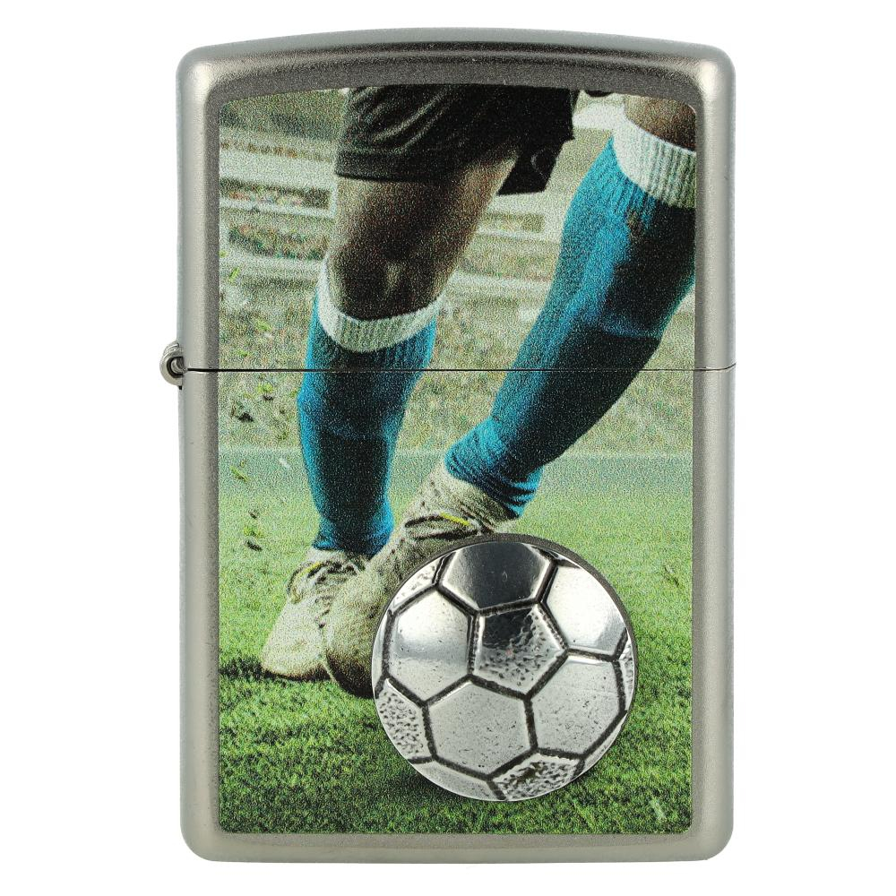 Zippo Feuerzeug Soccer Player satiniert