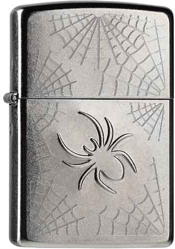 Zippo Feuerzeug Stamped Spider Web